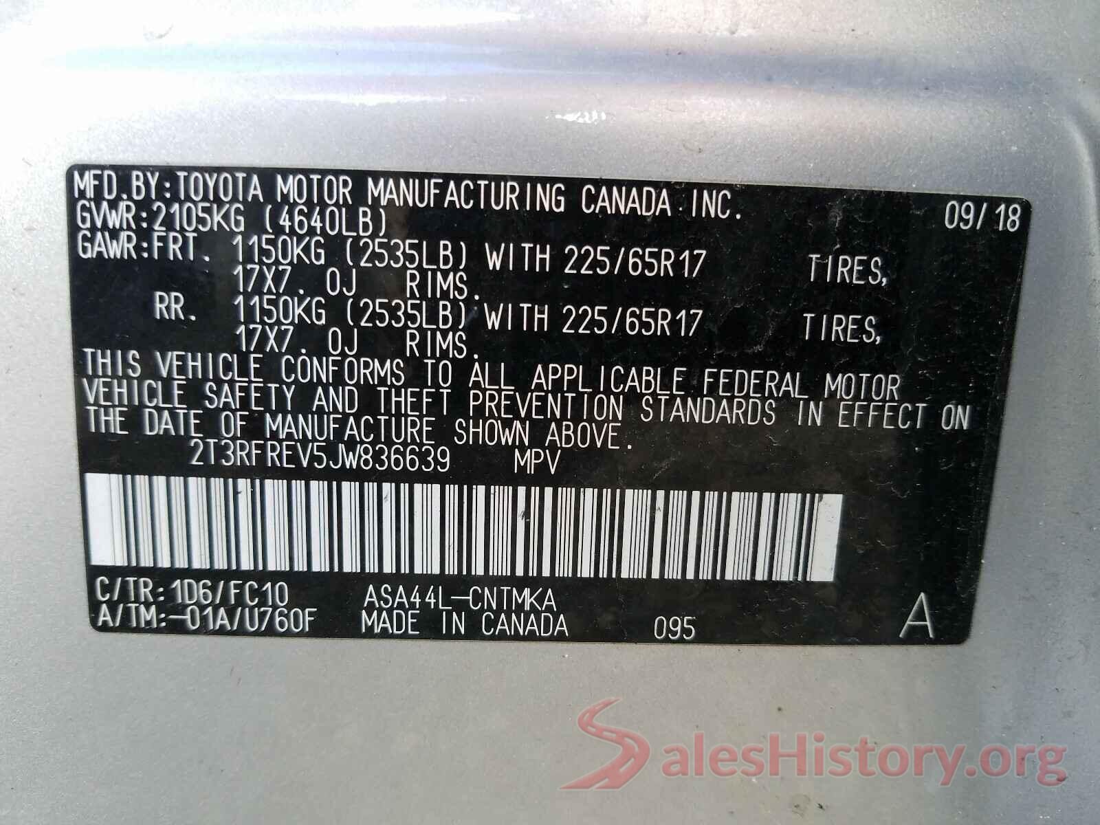 2T3RFREV5JW836639 2018 TOYOTA RAV4