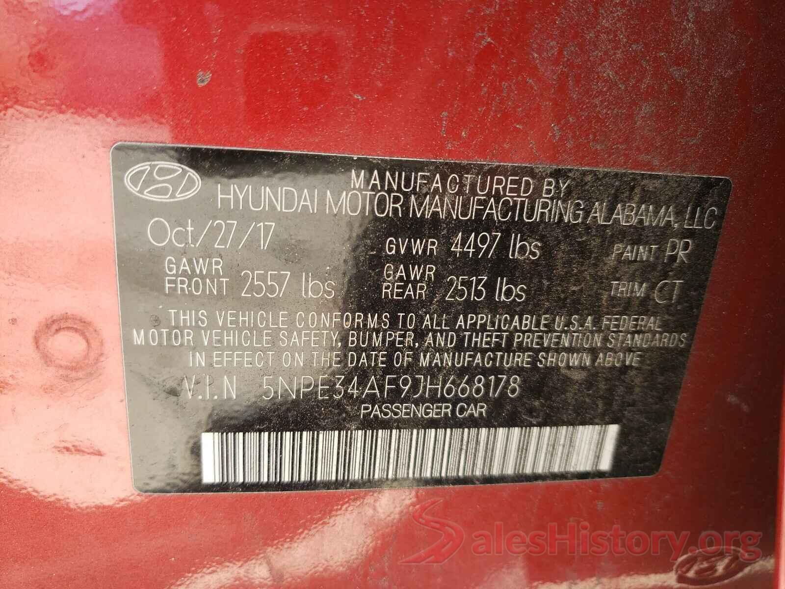 5NPE34AF9JH668178 2018 HYUNDAI SONATA