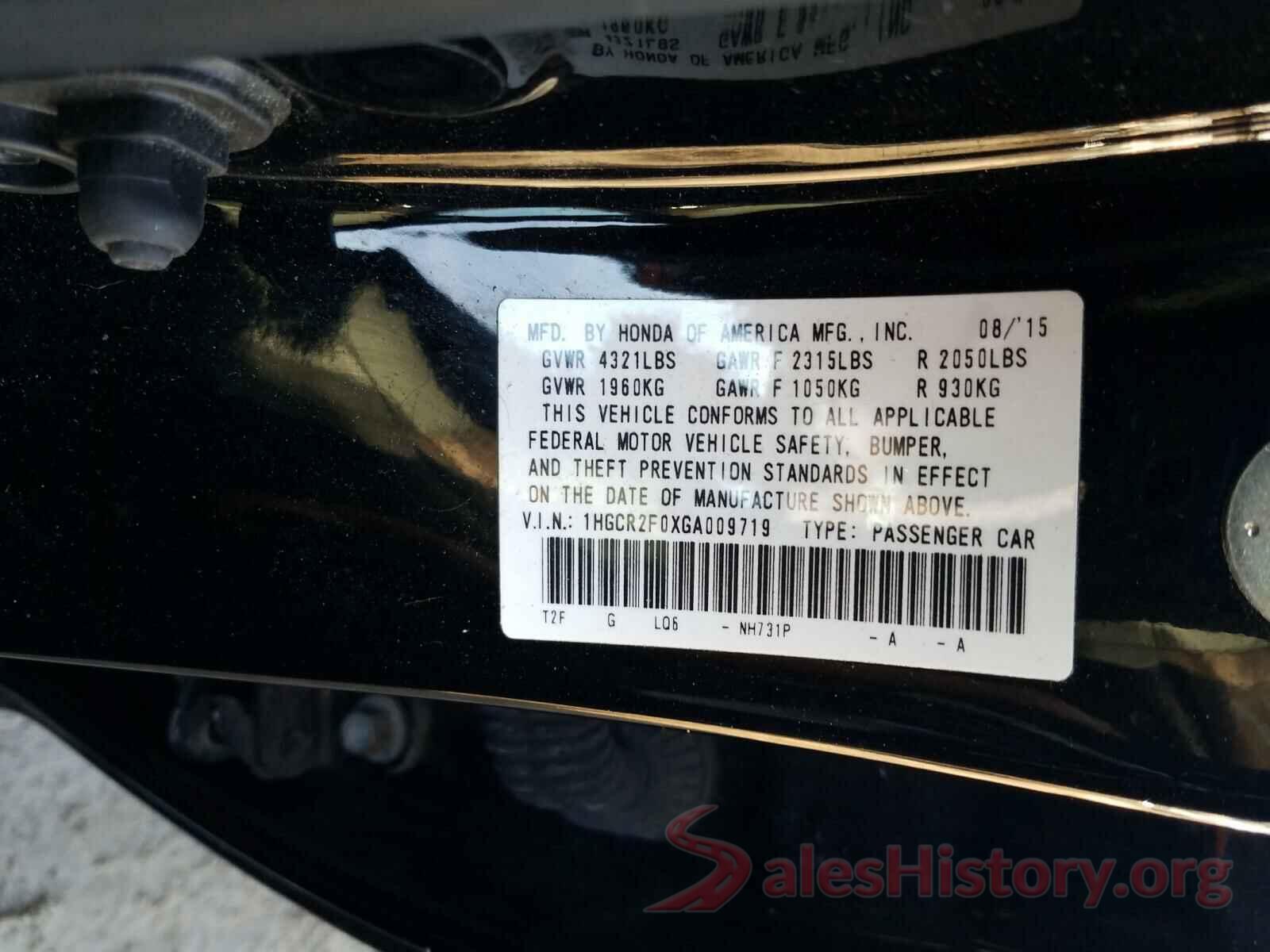 1HGCR2F0XGA009719 2016 HONDA ACCORD