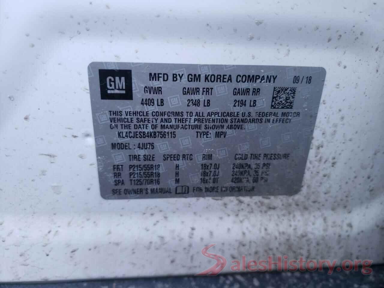 KL4CJESB4KB756115 2019 BUICK ENCORE