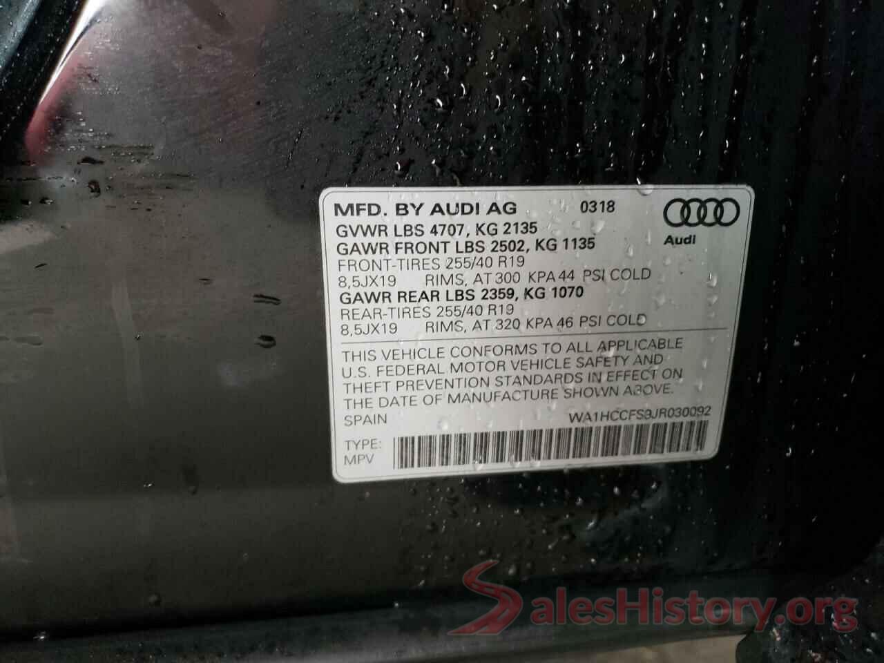 WA1HCCFS9JR030092 2018 AUDI Q3