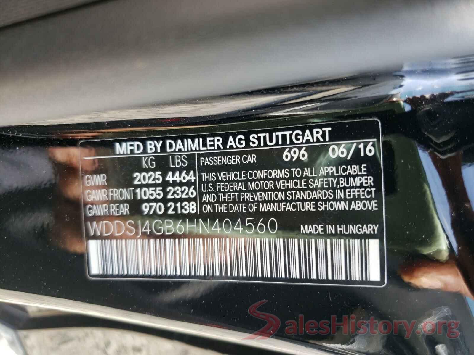 WDDSJ4GB6HN404560 2017 MERCEDES-BENZ C CLASS