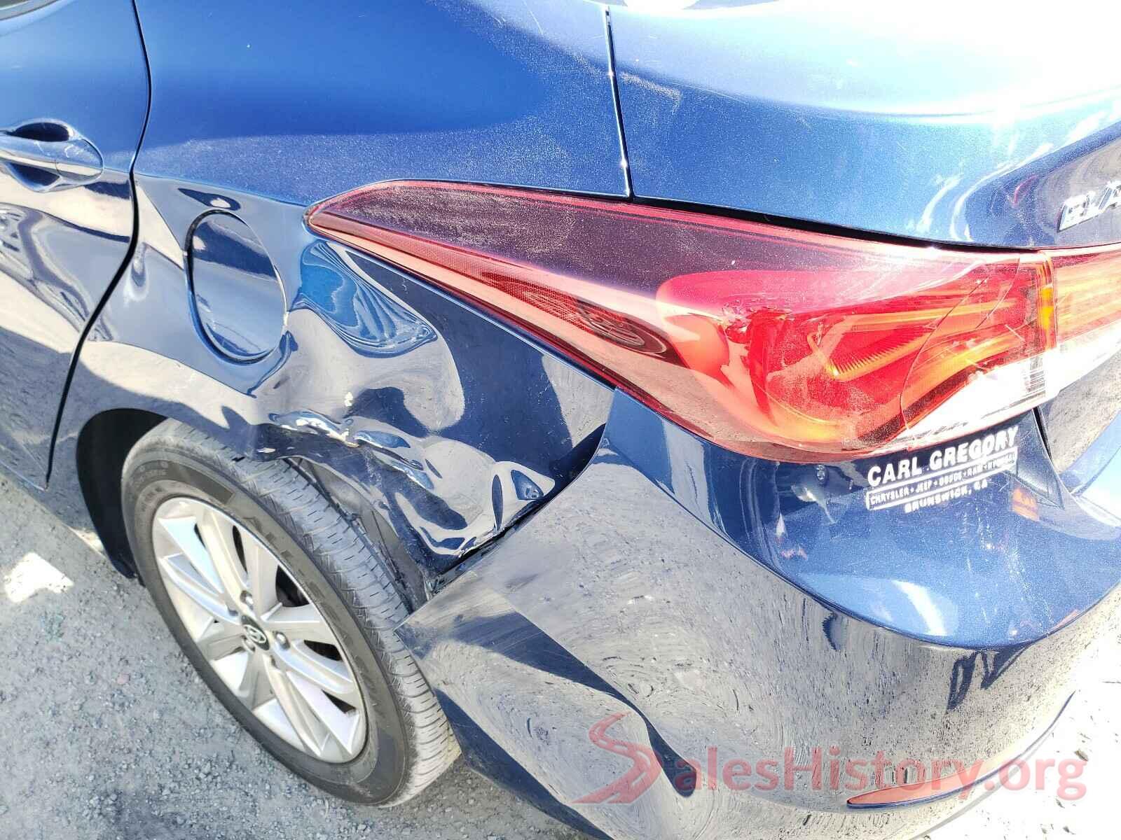 5NPDH4AEXGH672608 2016 HYUNDAI ELANTRA