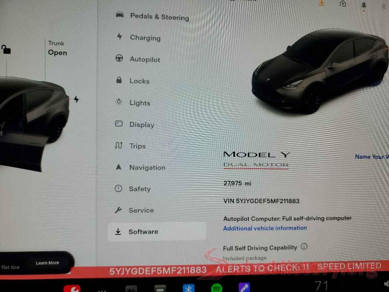 5YJYGDEF5MF211883 2021 TESLA MODEL Y