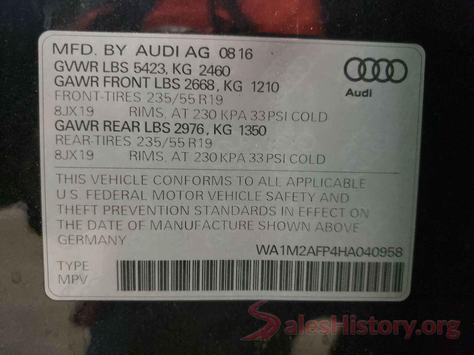 WA1M2AFP4HA040958 2017 AUDI Q5