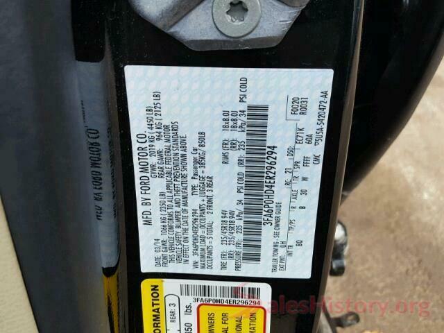 3FA6P0HD4ER296294 2014 FORD FUSION