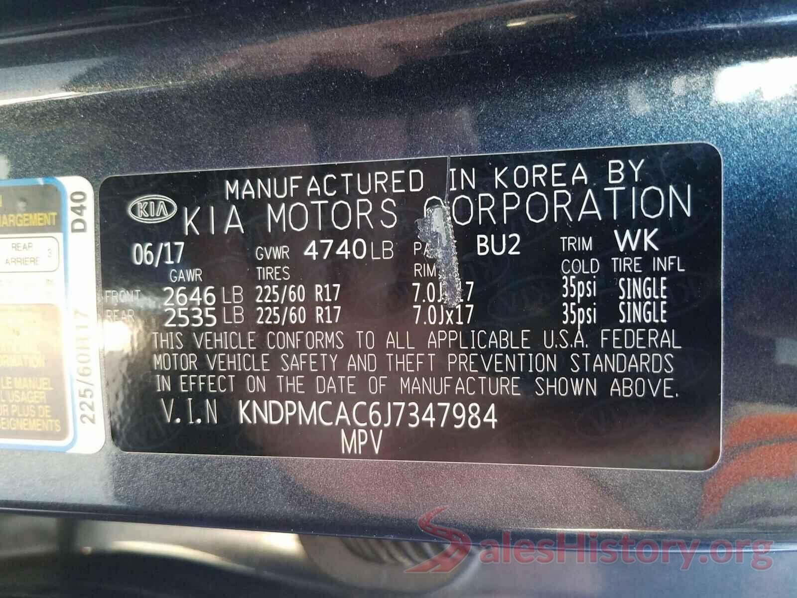 KNDPMCAC6J7347984 2018 KIA SPORTAGE