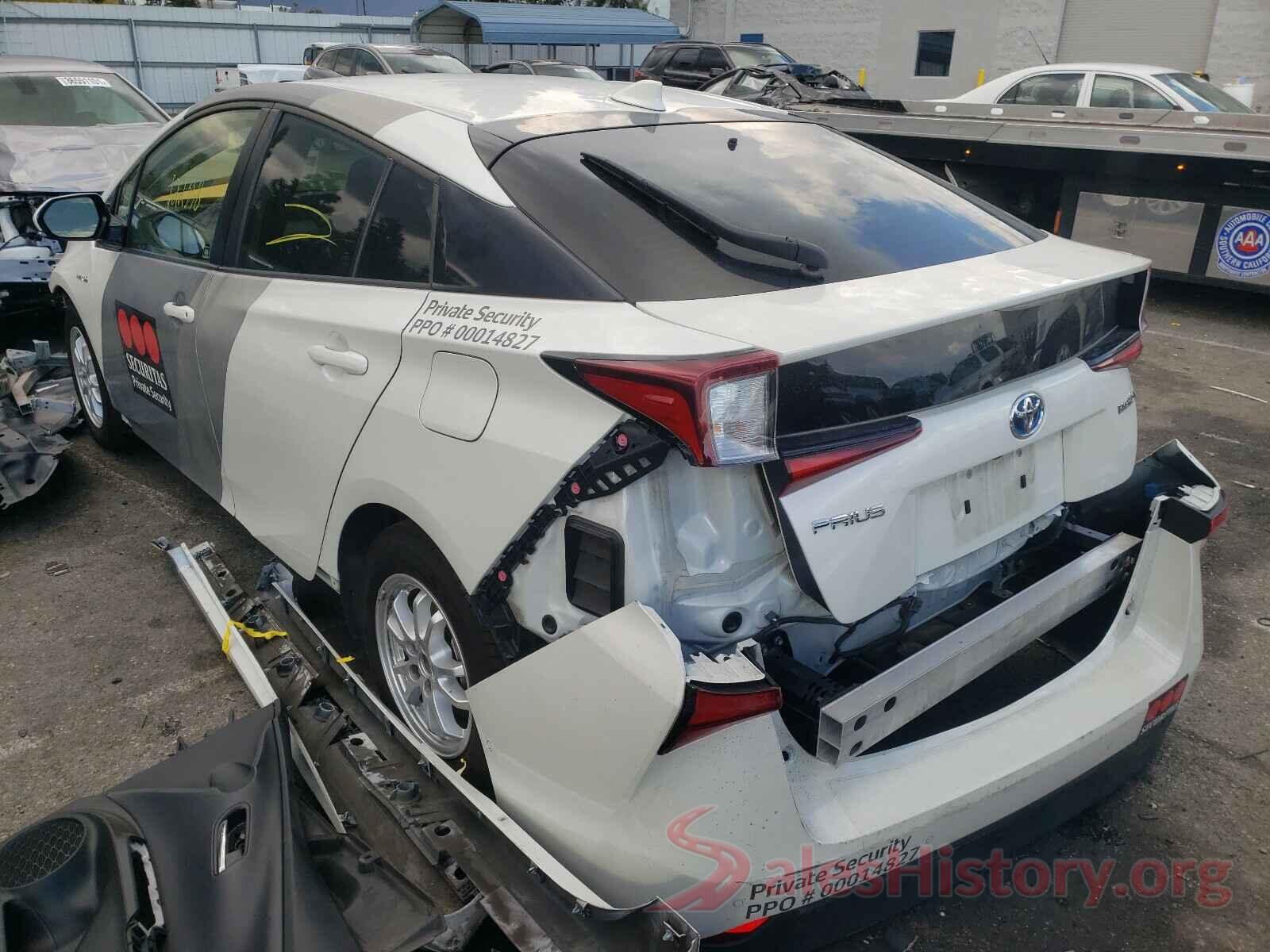 JTDKARFU5K3072480 2019 TOYOTA PRIUS