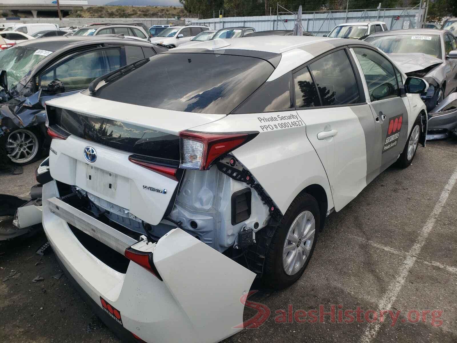 JTDKARFU5K3072480 2019 TOYOTA PRIUS