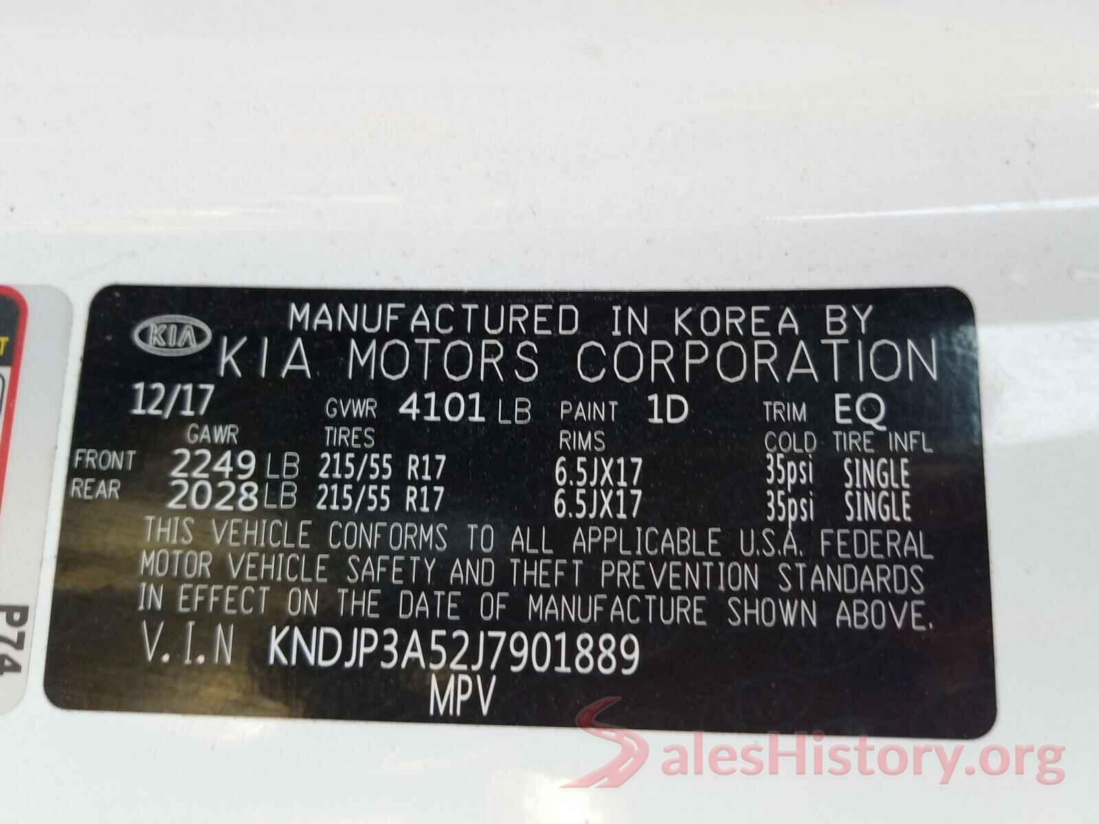 KNDJP3A52J7901889 2018 KIA SOUL