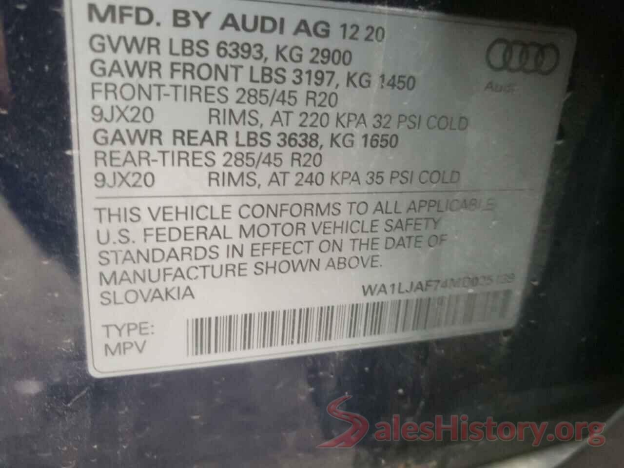 WA1LJAF74MD025139 2021 AUDI Q7