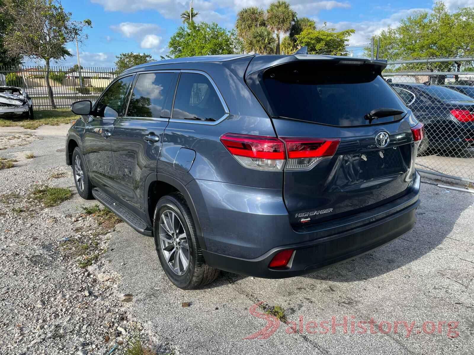 5TDKZRFH9KS309238 2019 TOYOTA HIGHLANDER