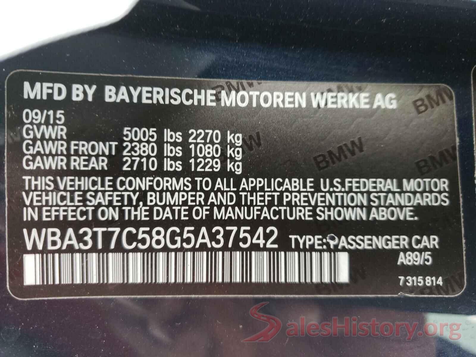 WBA3T7C58G5A37542 2016 BMW 4 SERIES