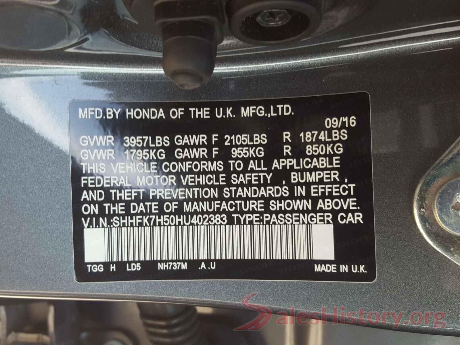 SHHFK7H50HU402383 2017 HONDA CIVIC