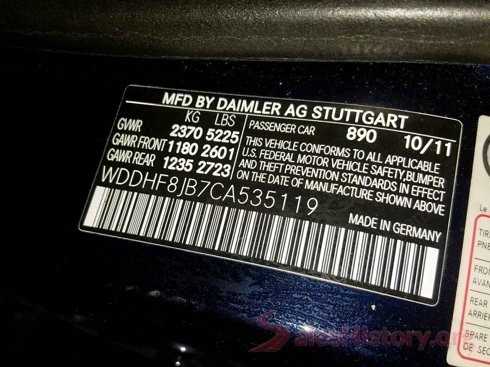 WDDHF8JB7CA535119 2012 MERCEDES-BENZ E 350 4MAT