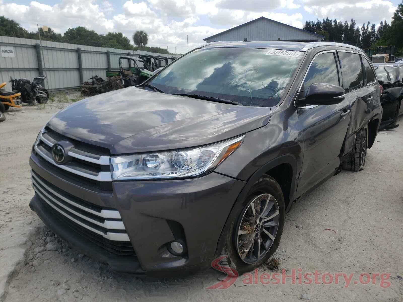 5TDKZRFH3KS554343 2019 TOYOTA HIGHLANDER