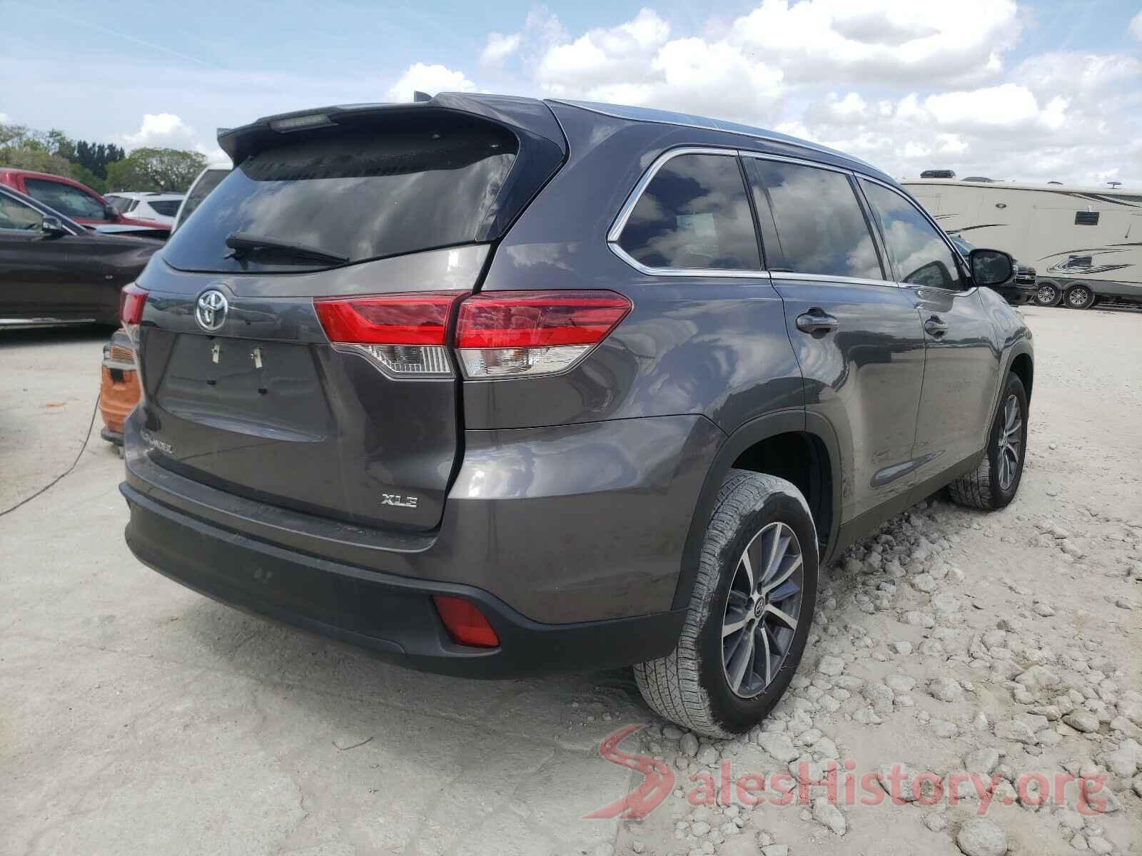 5TDKZRFH3KS554343 2019 TOYOTA HIGHLANDER