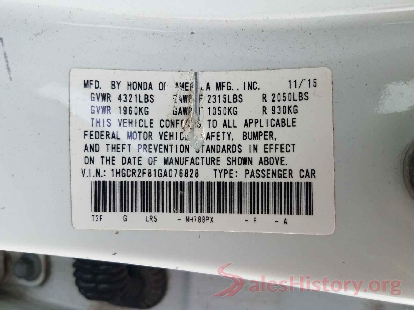 1HGCR2F81GA076828 2016 HONDA ACCORD