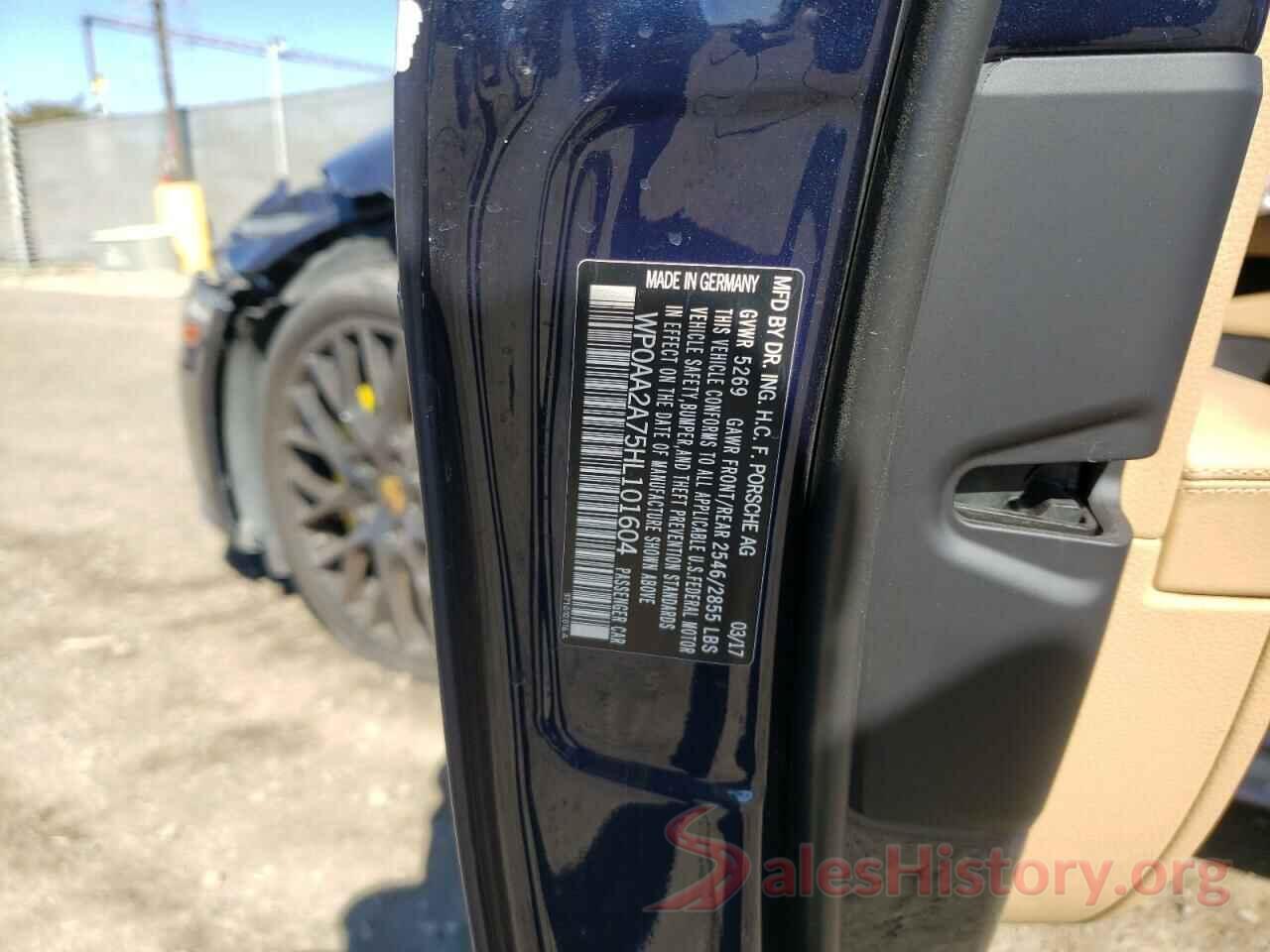 WP0AA2A75HL101604 2017 PORSCHE PANAMERA