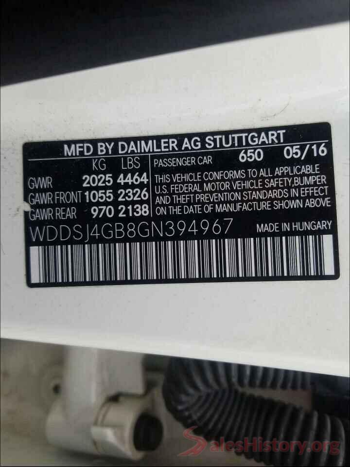 WDDSJ4GB8GN394967 2016 MERCEDES-BENZ C CLASS