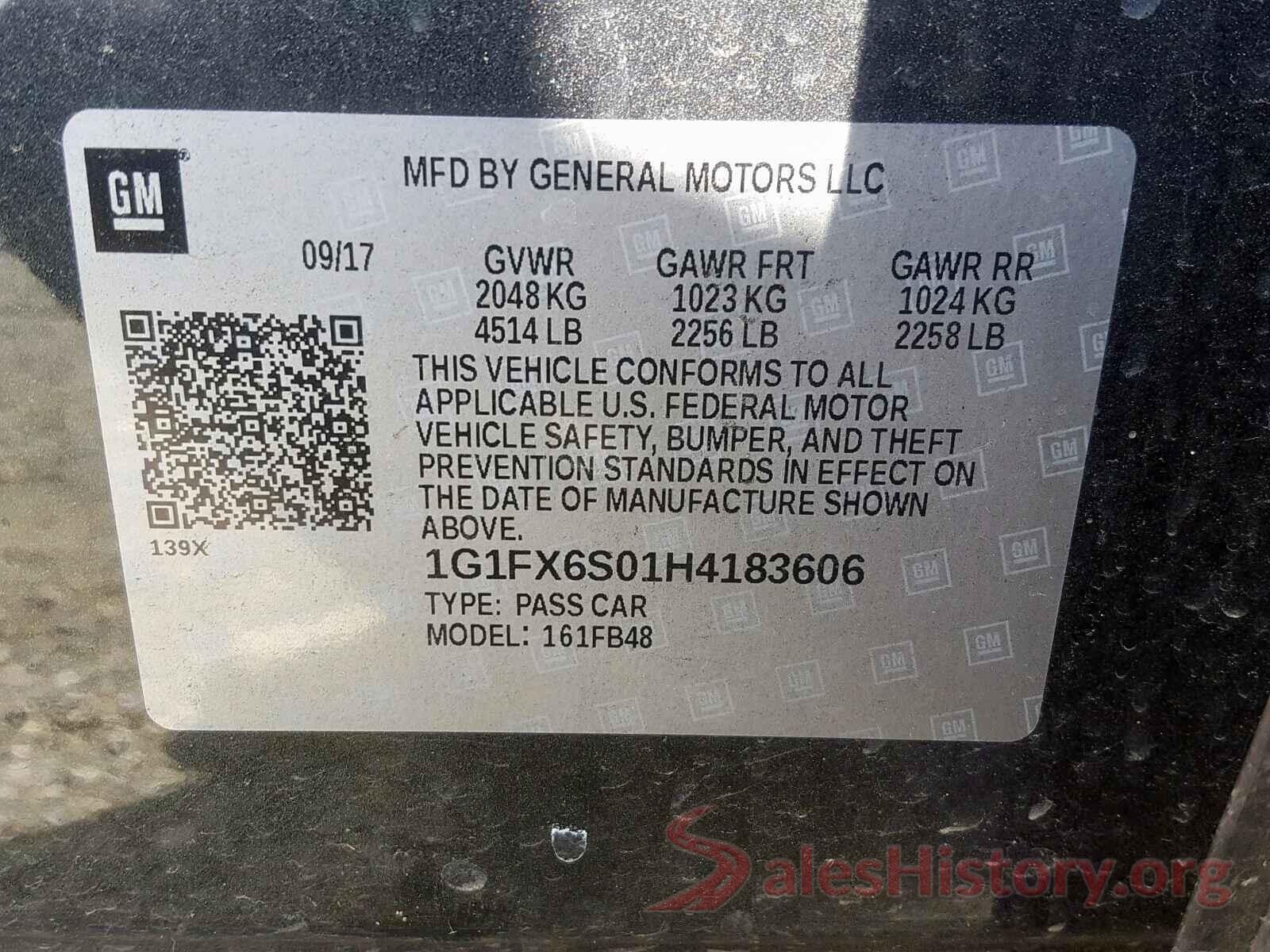 1G1FX6S01H4183606 2017 CHEVROLET BOLT