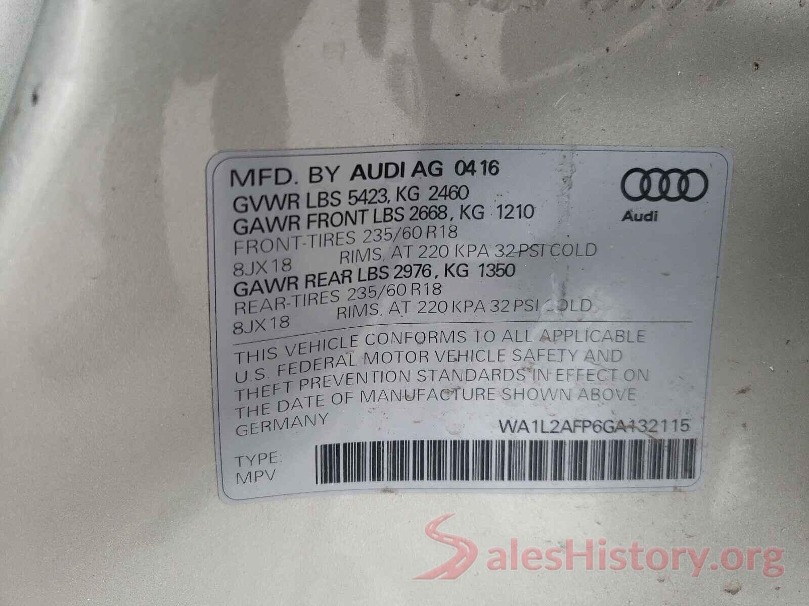 WA1L2AFP6GA132115 2016 AUDI Q5