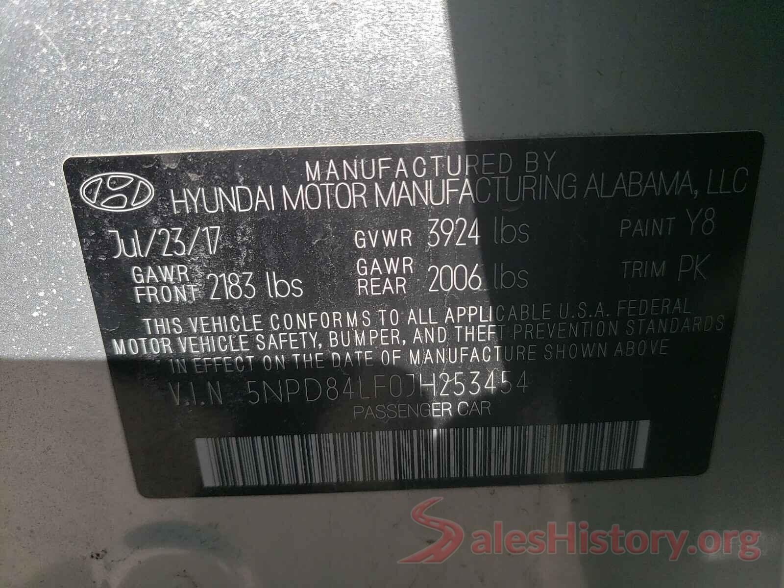 5NPD84LF0JH253454 2018 HYUNDAI ELANTRA