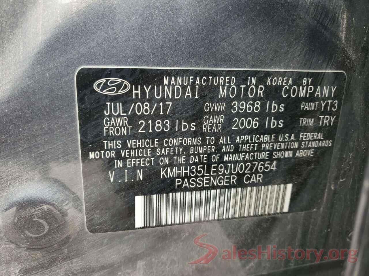 KMHH35LE9JU027654 2018 HYUNDAI ELANTRA