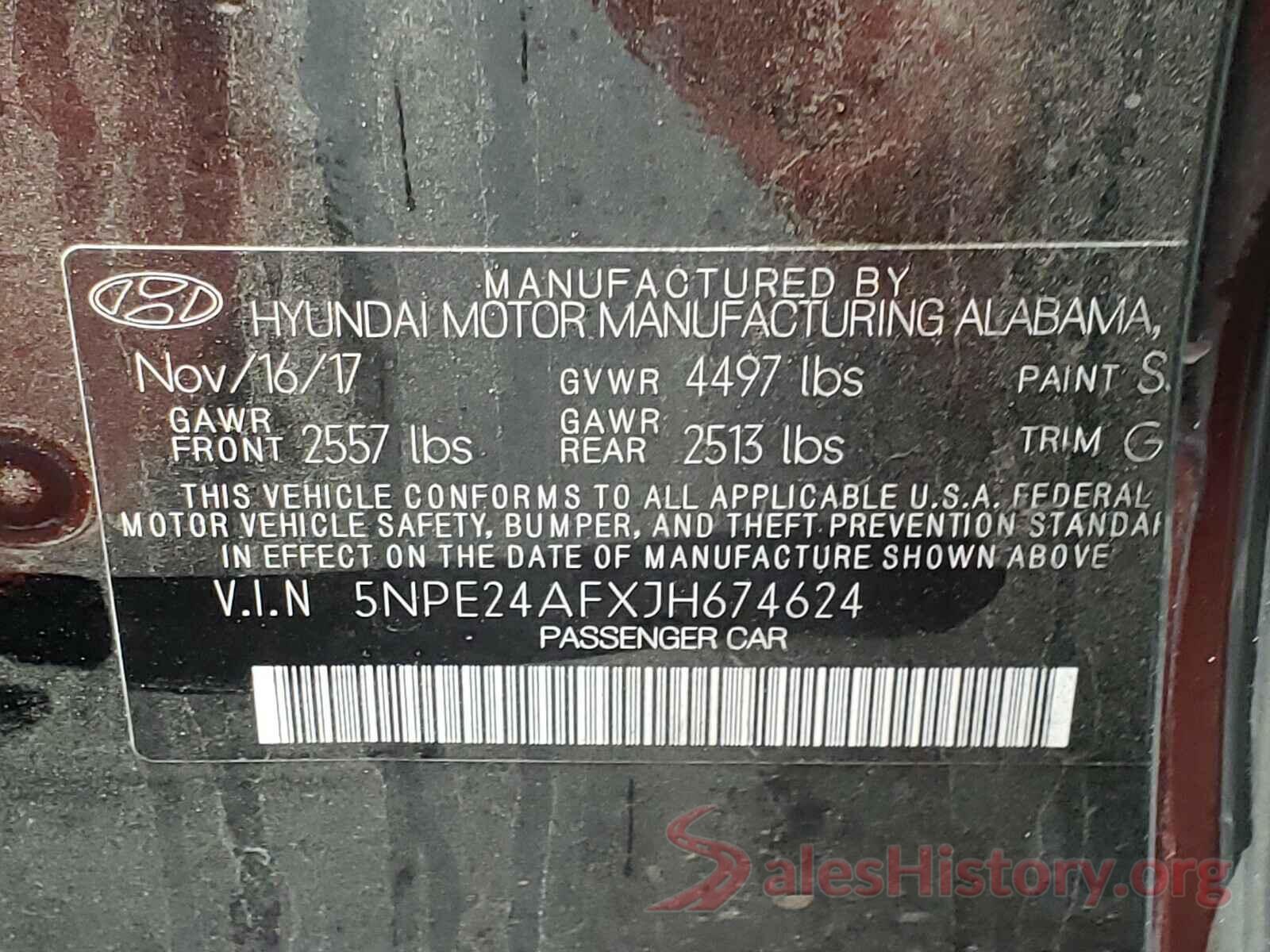 5NPE24AFXJH674624 2018 HYUNDAI SONATA