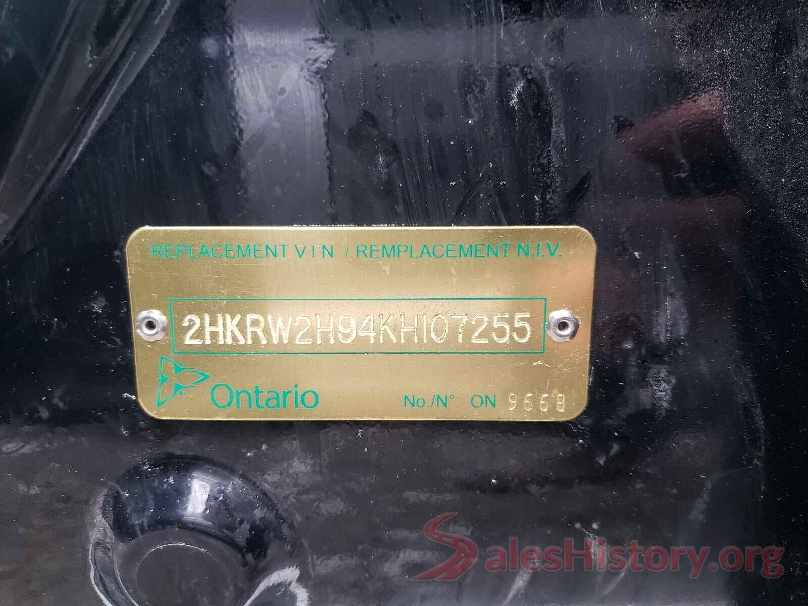 2HKRW2H94KH107255 2019 HONDA CRV