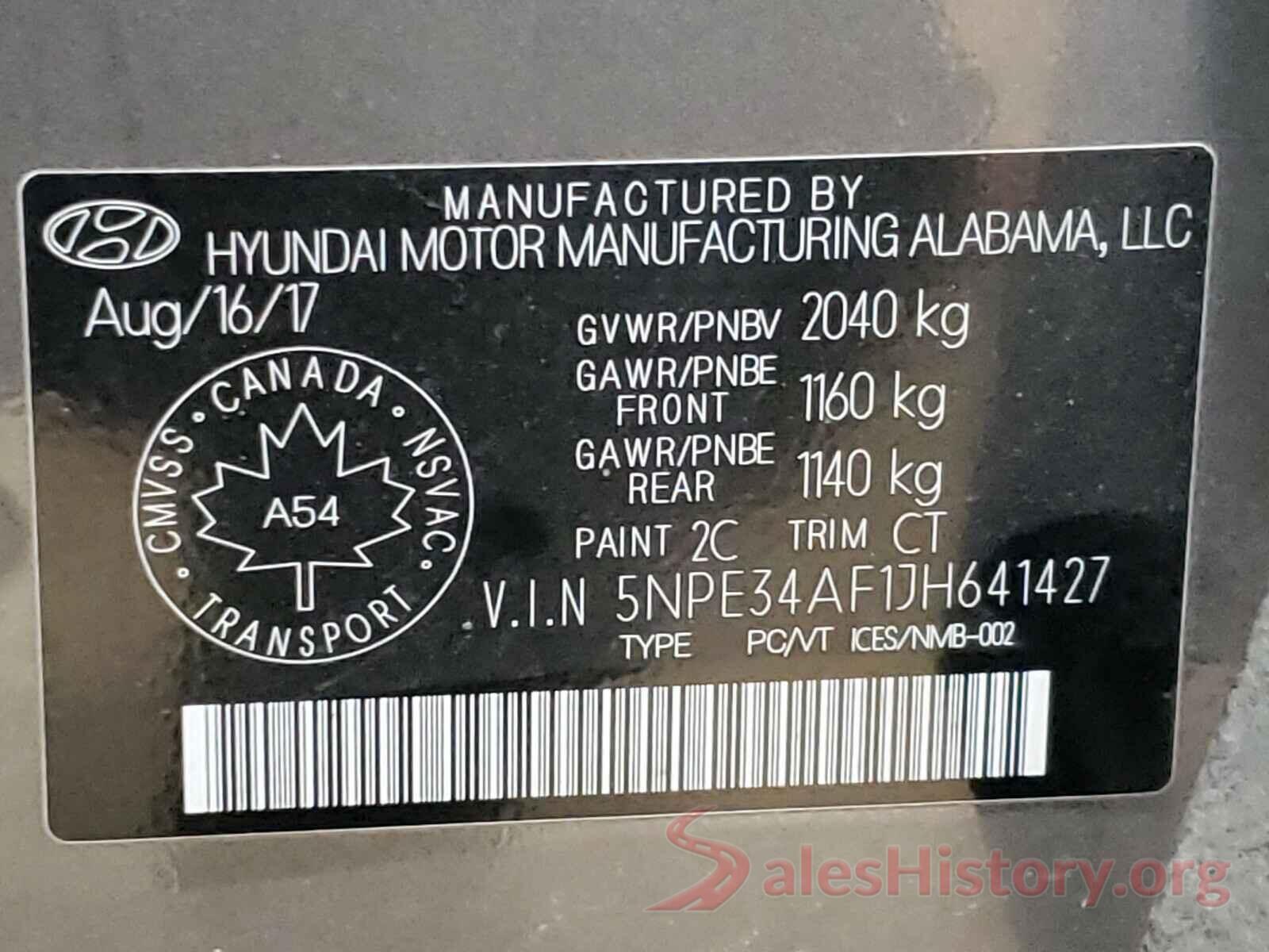 5NPE34AF1JH641427 2018 HYUNDAI SONATA