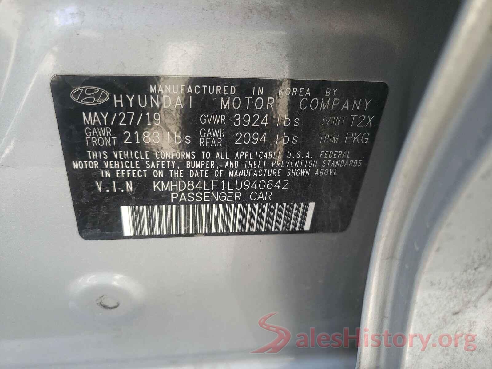 KMHD84LF1LU940642 2020 HYUNDAI ELANTRA