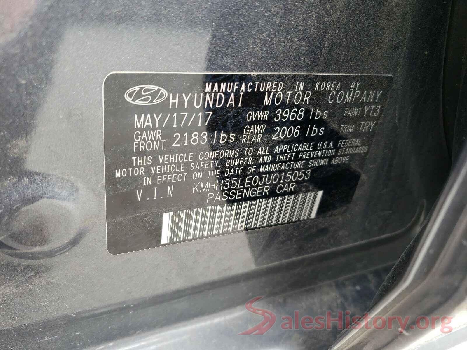 KMHH35LE0JU015053 2018 HYUNDAI ELANTRA