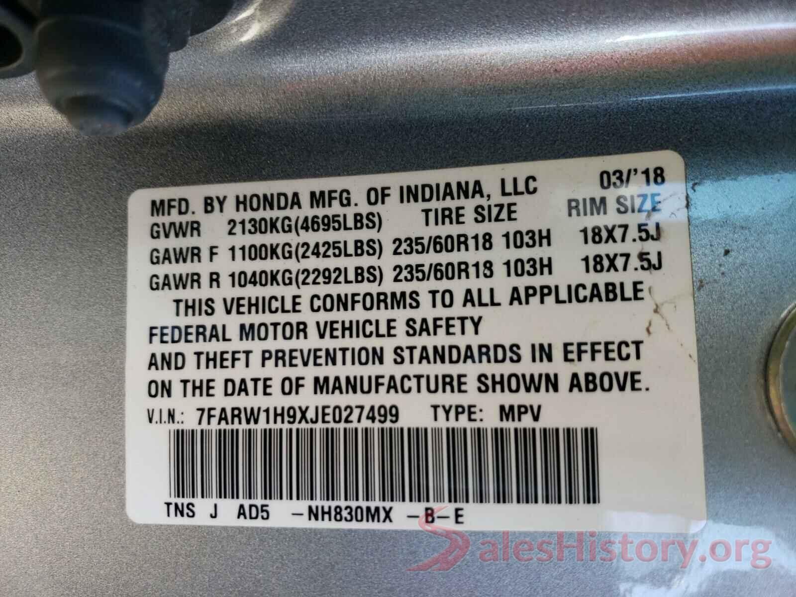 7FARW1H9XJE027499 2018 HONDA CRV