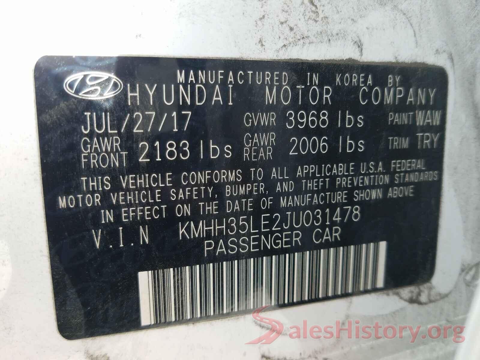 KMHH35LE2JU031478 2018 HYUNDAI ELANTRA