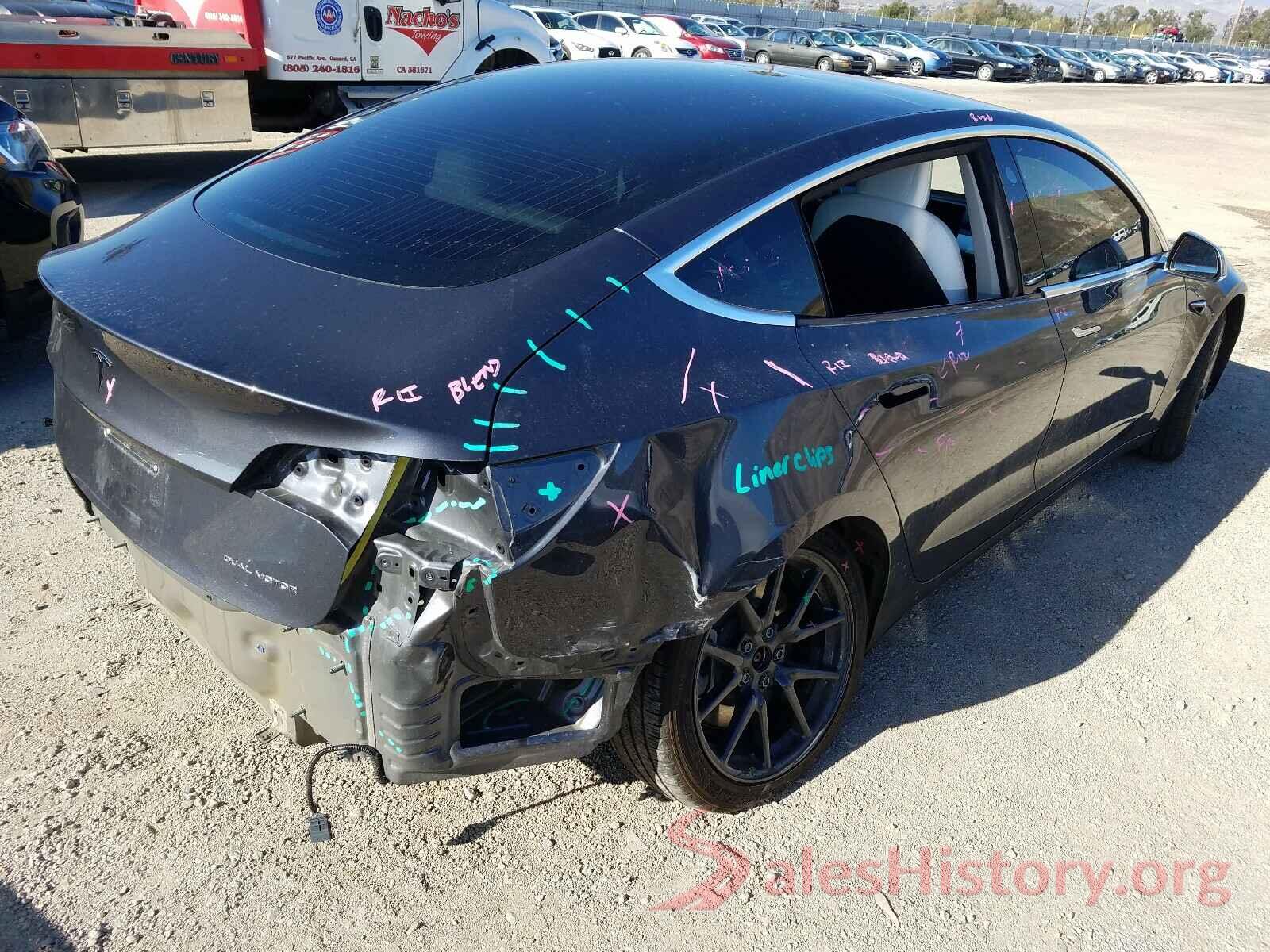 5YJ3E1EB9KF391166 2019 TESLA MODEL 3