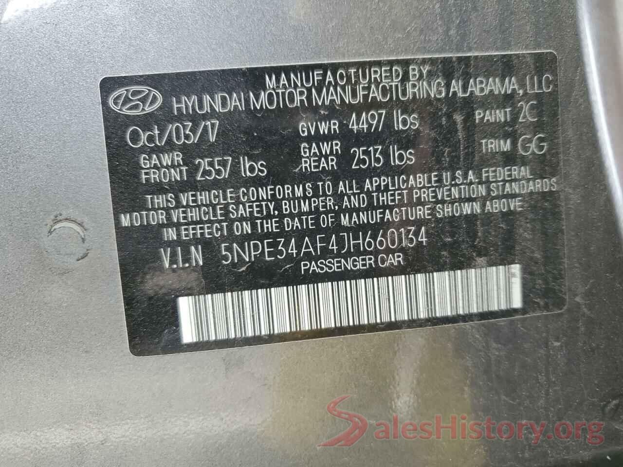 5NPE34AF4JH660134 2018 HYUNDAI SONATA