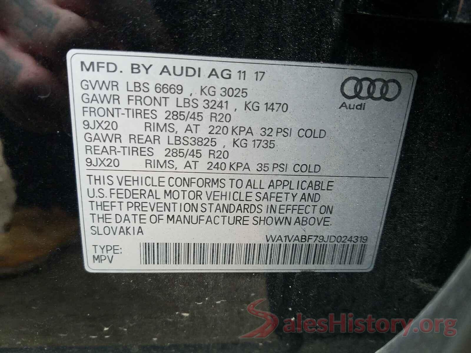 WA1VABF79JD024319 2018 AUDI Q7