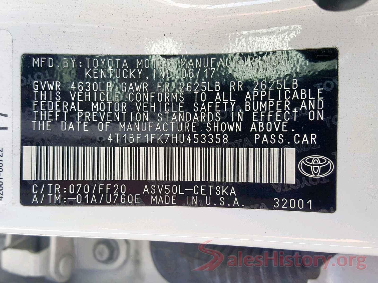 4T1BF1FK7HU453358 2017 TOYOTA CAMRY