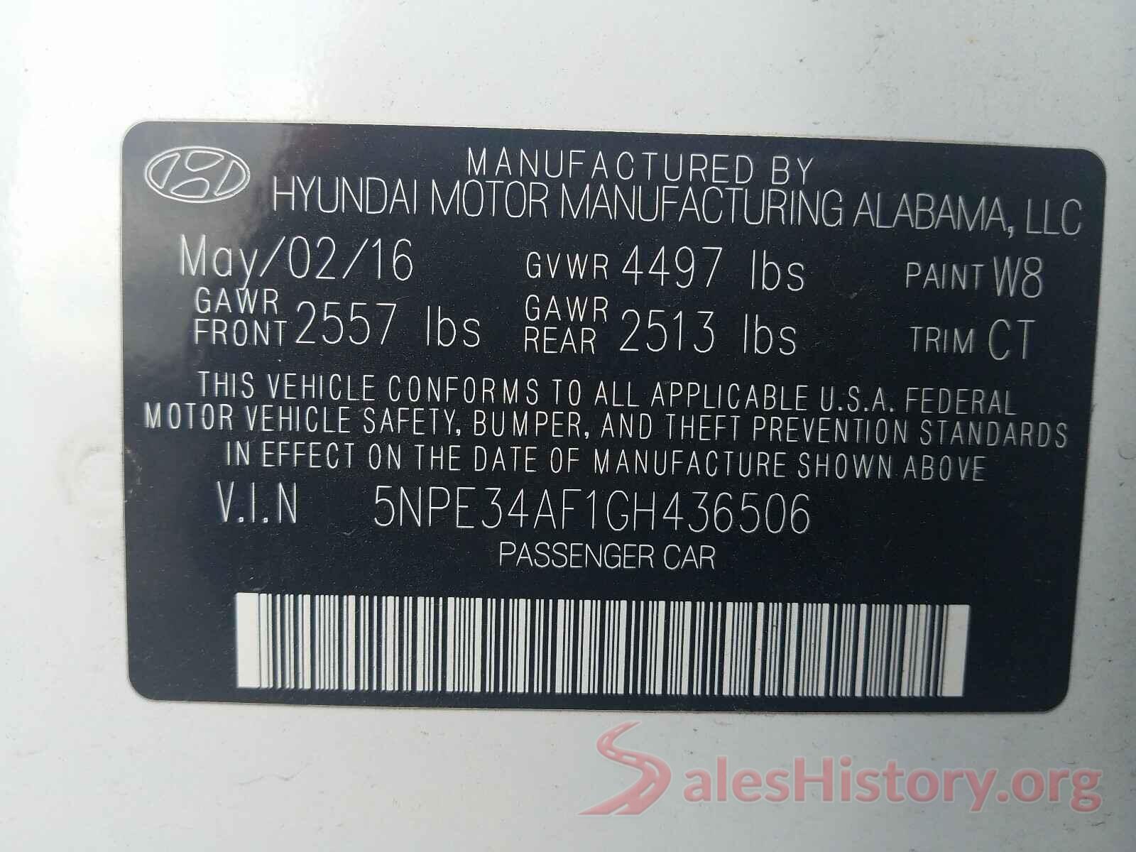 5NPE34AF1GH436506 2016 HYUNDAI SONATA