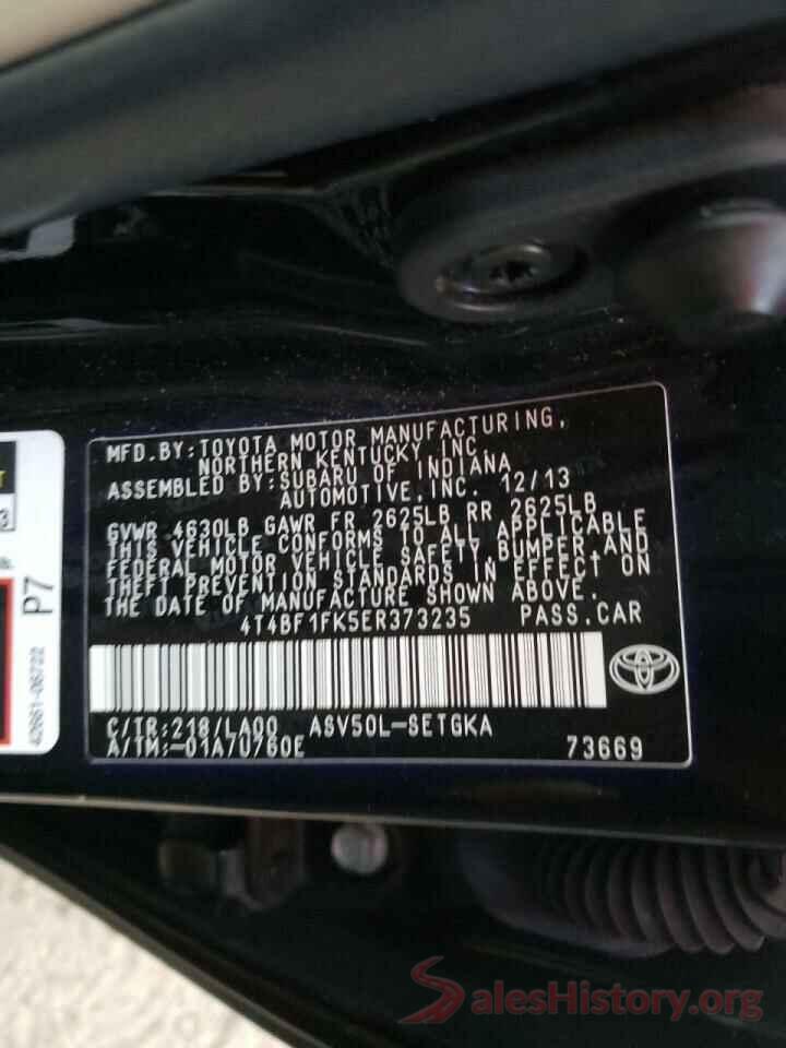 4T4BF1FK5ER373235 2014 TOYOTA CAMRY