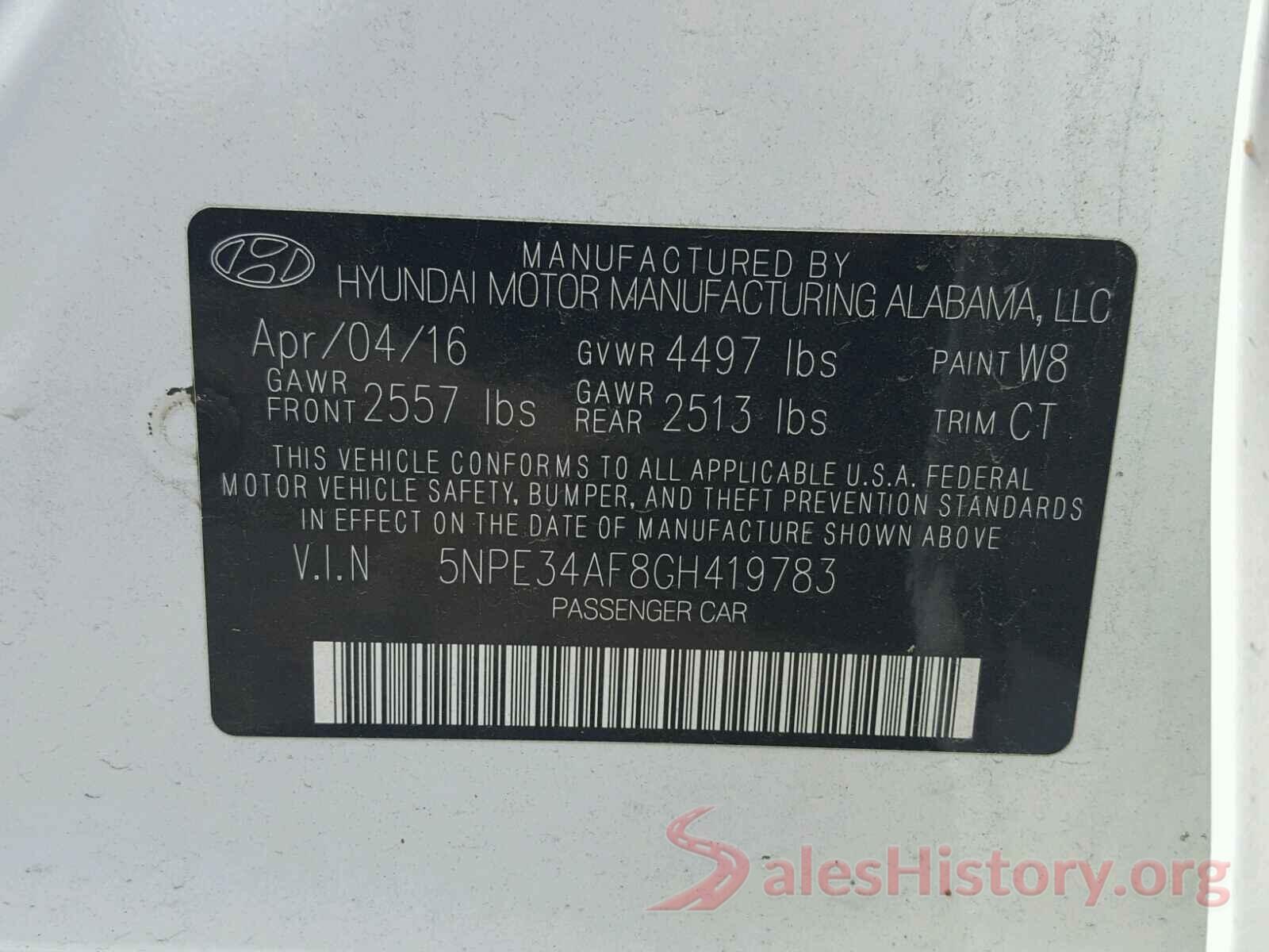 5NPE34AF8GH419783 2016 HYUNDAI SONATA