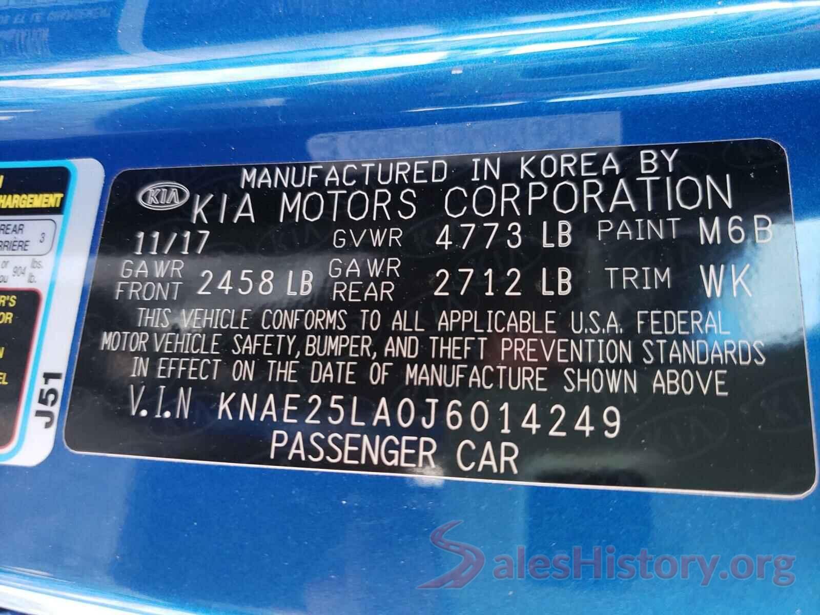 KNAE25LA0J6014249 2018 KIA STINGER