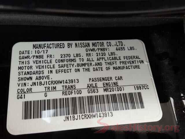 JN1BJ1CRXHW143913 2017 NISSAN ROGUE