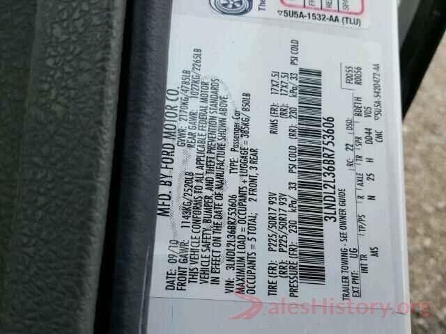 3LNDL2L36BR753606 2011 LINCOLN MKZ