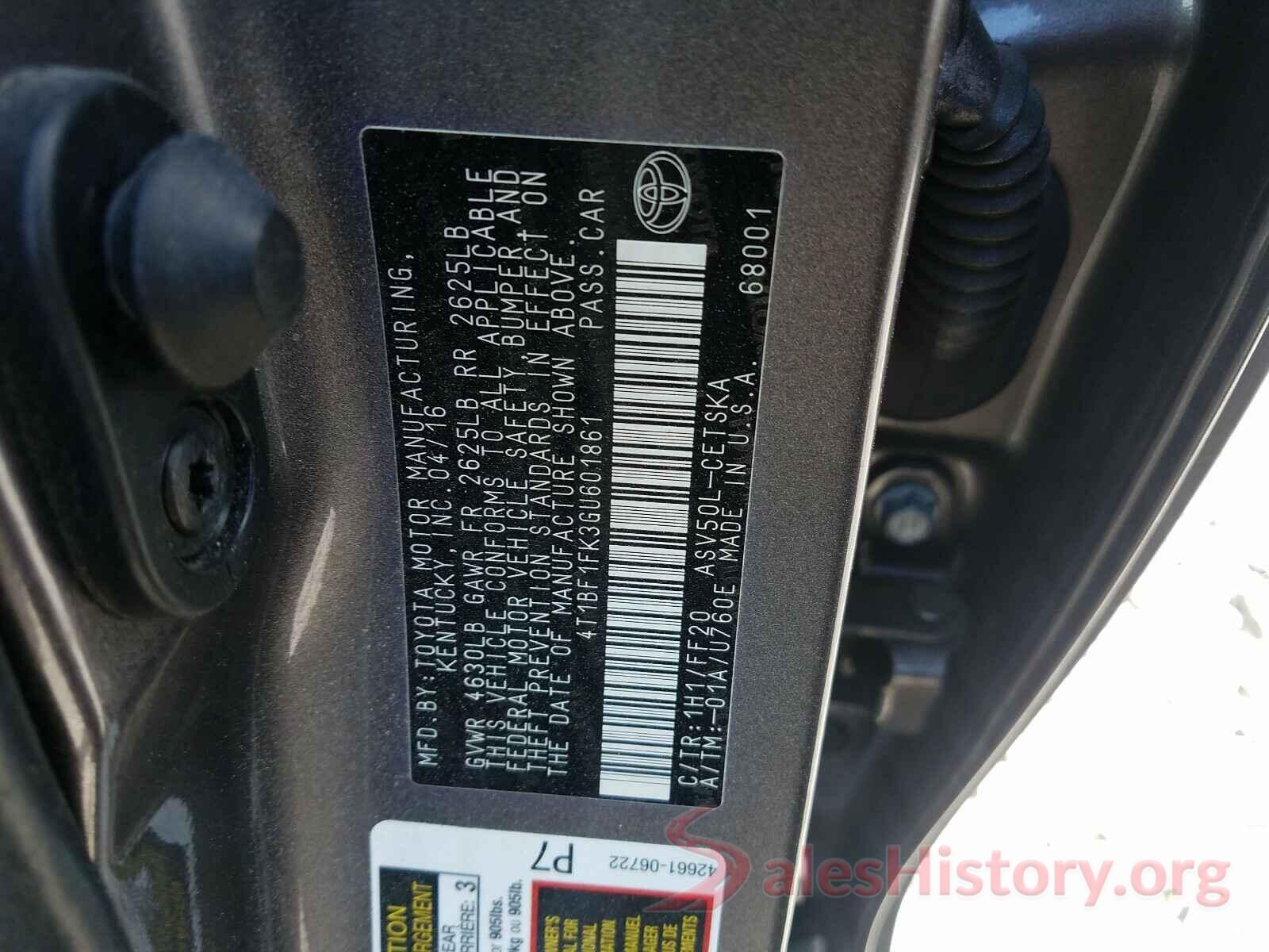 4T1BF1FK3GU601861 2016 TOYOTA CAMRY