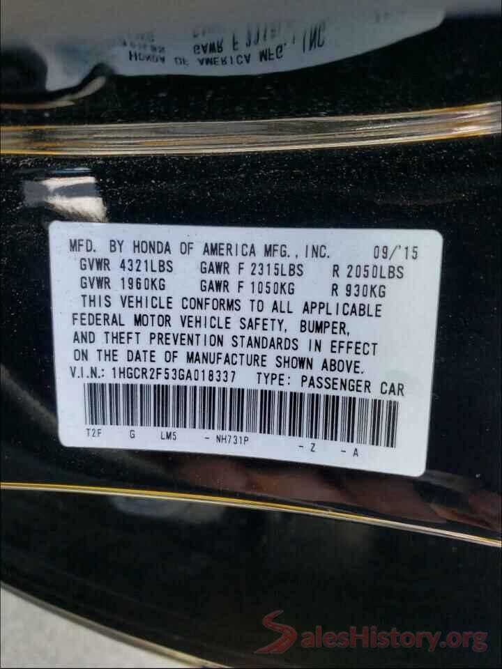 1HGCR2F53GA018337 2016 HONDA ACCORD