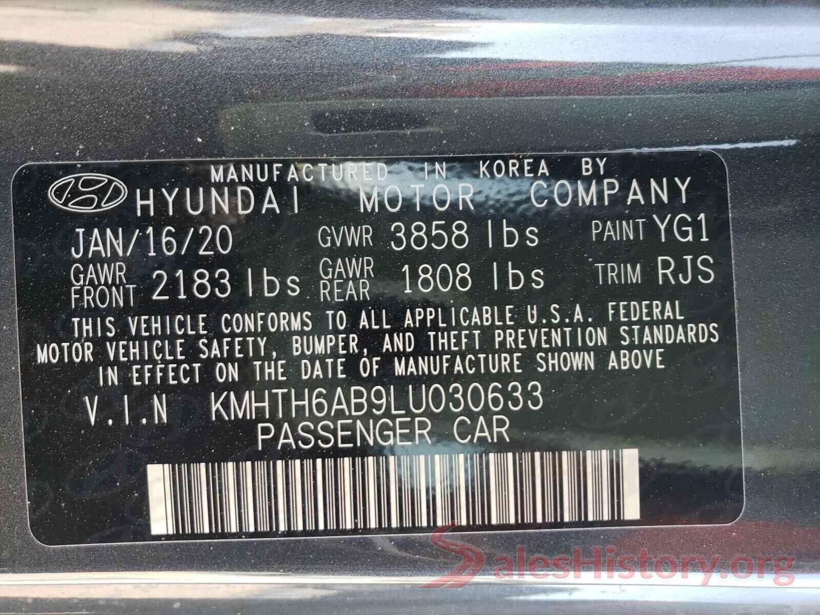 KMHTH6AB9LU030633 2020 HYUNDAI VELOSTER