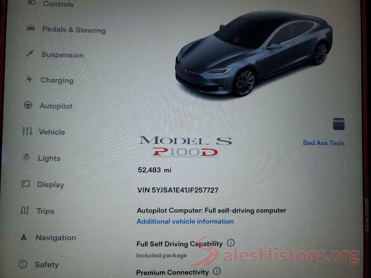 5YJSA1E41JF257727 2018 TESLA MODEL S