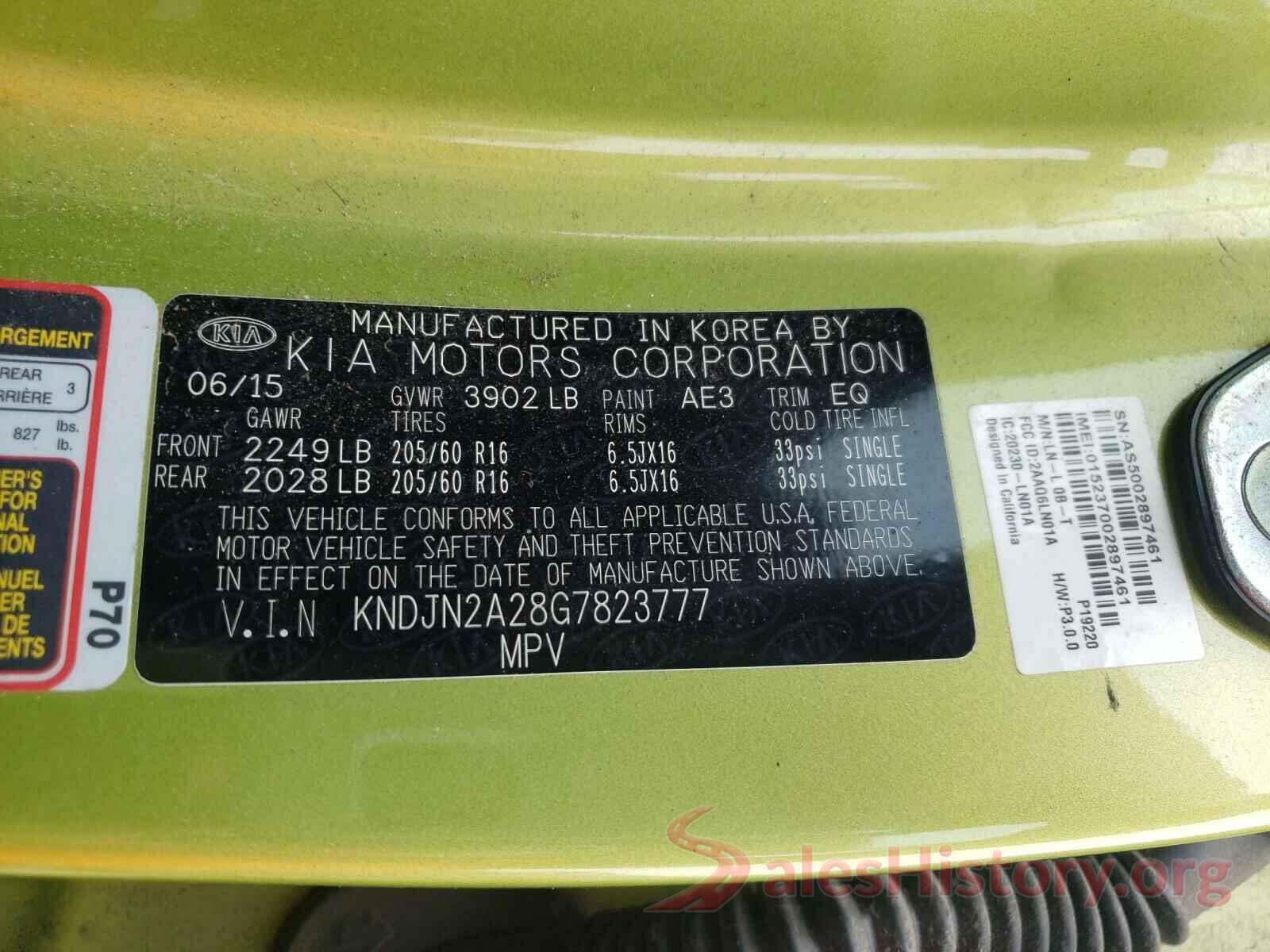 KNDJN2A28G7823777 2016 KIA SOUL